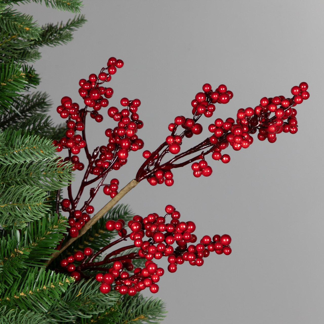 Artificial Red Berry Spray Stem - 57cm Fall/Autumn & Christmas Decoration